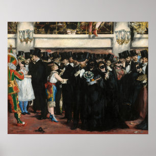 Edouard Manet - Maskierter Ball im Opernhaus Poster