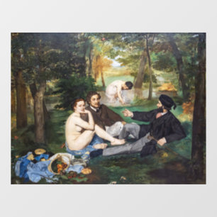 Edouard Manet - Mittagessen im Gras Fensteraufkleber