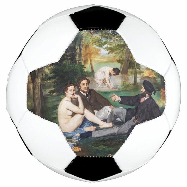 Edouard Manet - Mittagessen im Gras Fußball (Vorderseite)