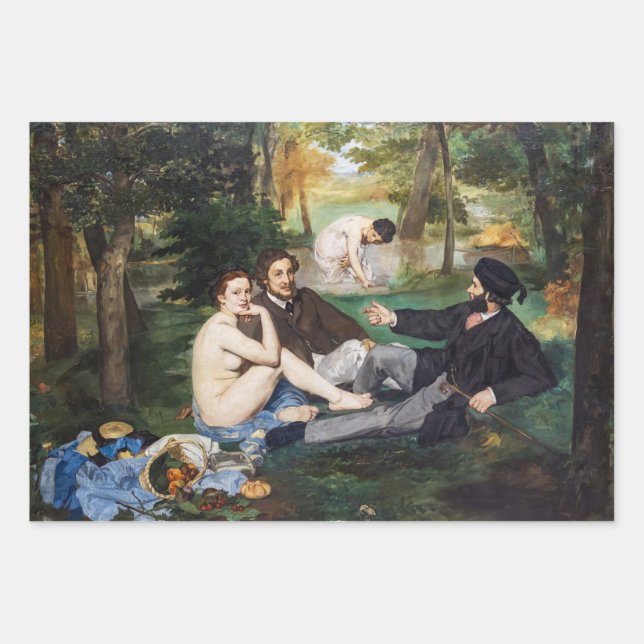 Edouard Manet - Mittagessen im Gras Geschenkpapier Set (Vorderseite)