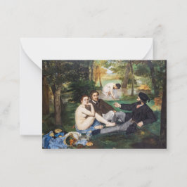 Edouard Manet - Mittagessen im Gras Mitteilungskarte