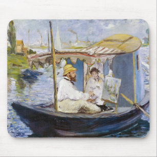 Edouard Manet - Monet in seinem Studioboot Mousepad