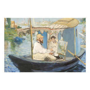 Edouard Manet - Monetmalerei auf seinem Studio-Boo Fotodruck