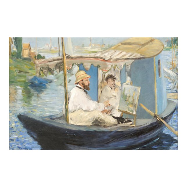 Edouard Manet - Monetmalerei auf seinem Studio-Boo Fotodruck (Vorne)