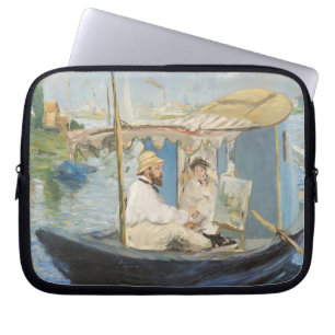 Edouard Manet - Monetmalerei auf seinem Studio-Boo Laptopschutzhülle