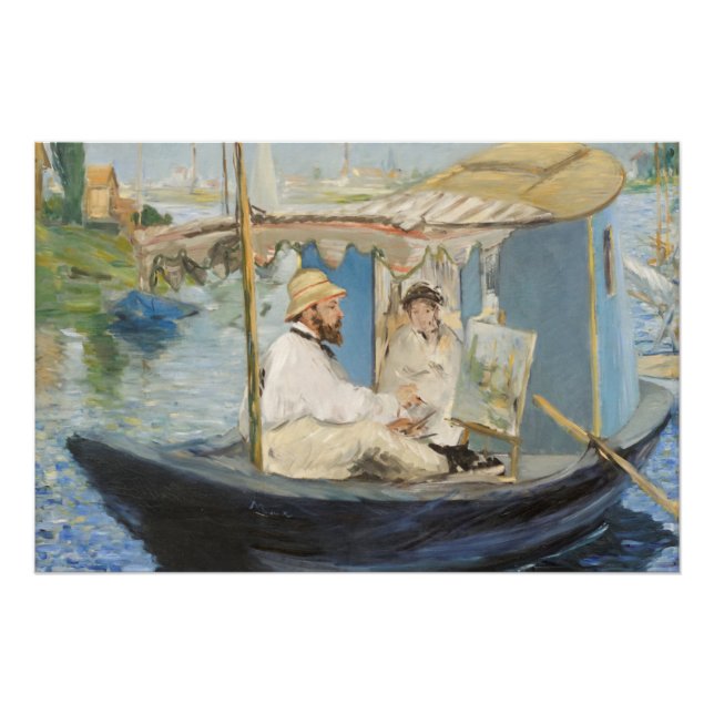Edouard Manet - Monetmalerei auf seinem Studio-Boo Poster (Vorderseite)