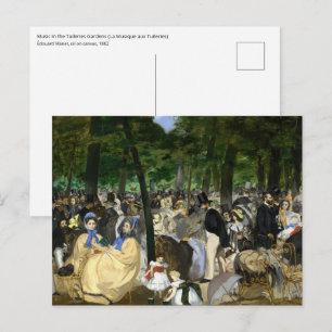 Edouard Manet - Musik im Tuilerien-Garten Postkarte