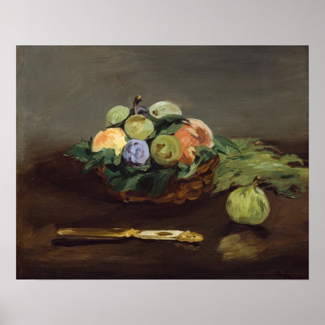 Edouard Manet - Obstkorb Poster (Vorne)