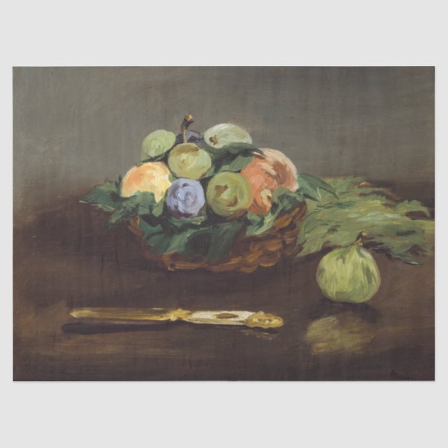 Edouard Manet - Obstkorb Seidenpapier (Vorderseite)