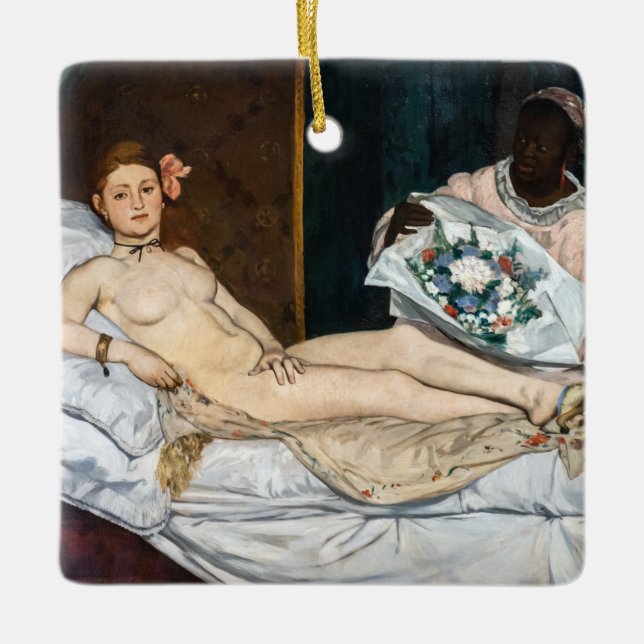 Edouard Manet - Olympia Keramikornament (Vorderseite)