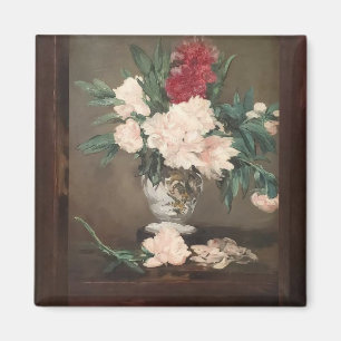 Édouard Manet Pfingstrosen in einer Vase Souvenir Magnet