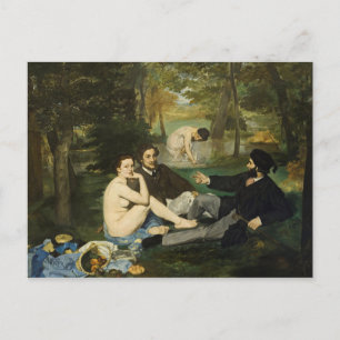 Edouard Manet - Picknick im Grünen Postkarte