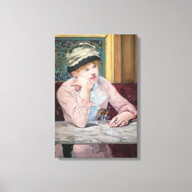 Edouard Manet - Plum Brandy Leinwanddruck (Vorderseite)