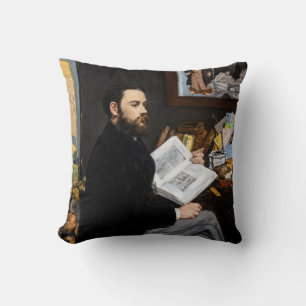 Edouard Manet - Portrait von Emile Zola Kissen