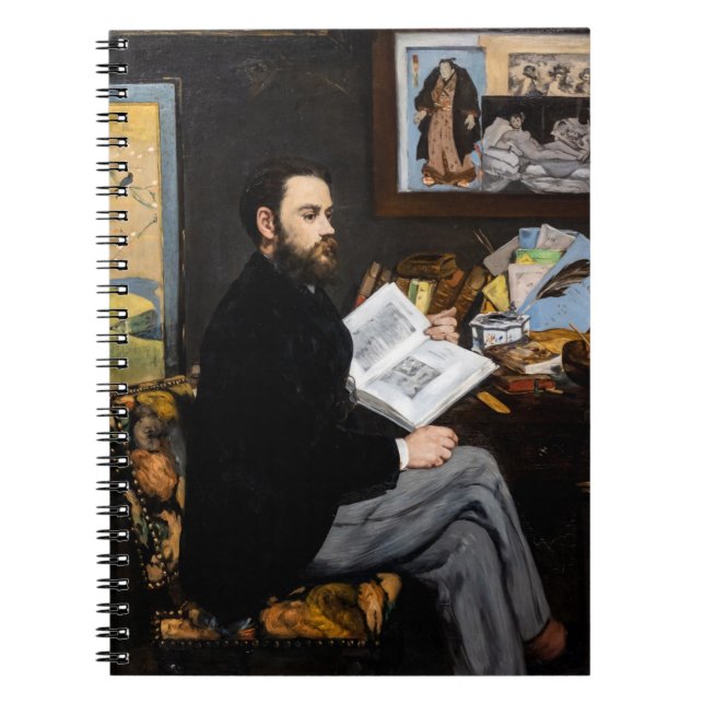 Edouard Manet - Portrait von Emile Zola Notizblock (Vorderseite)