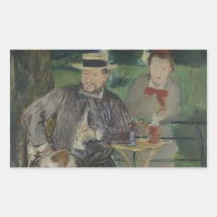 Edouard Manet - Portrait von Ernest Hoschedé Rechteckiger Aufkleber