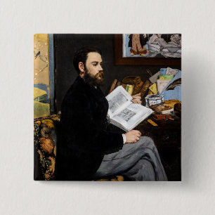 Edouard Manet - Porträt von Emile Zola Button