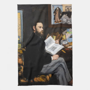Edouard Manet - Porträt von Emile Zola Geschirrtuch