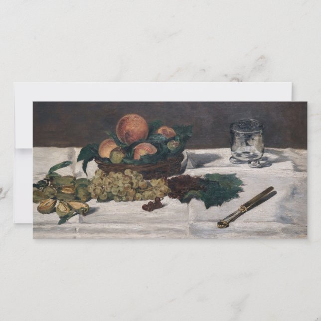 Edouard Manet - Stillleben, Früchte auf einem Tisc Dankeskarte (Vorderseite)