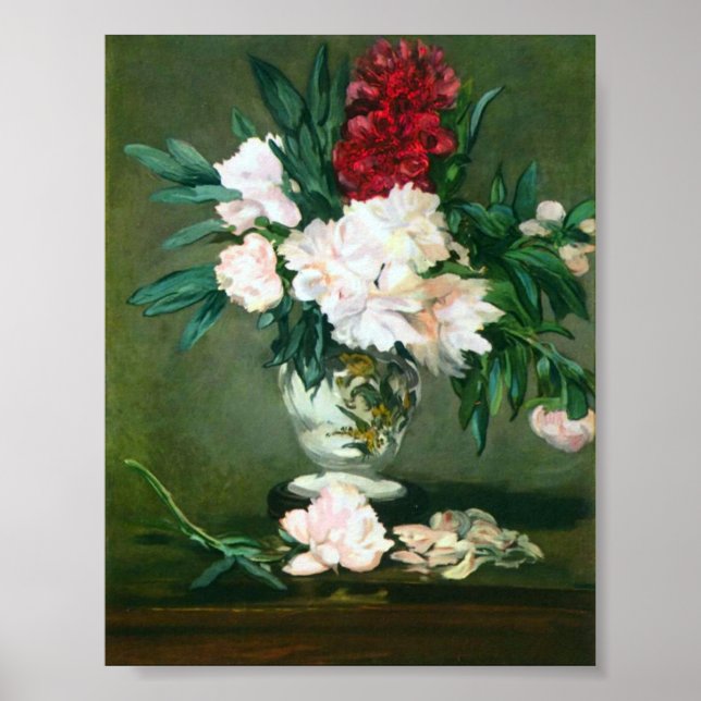 Edouard Manet - Stillleben mit Peonies Poster (Vorne)