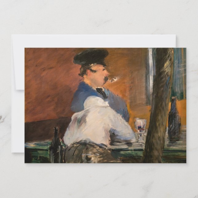 Edouard Manet - The Bar, Le Bouchon Dankeskarte (Vorderseite)