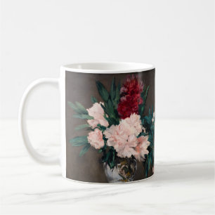 Edouard Manet - Vasen mit Pfingstrosen auf einem k Kaffeetasse