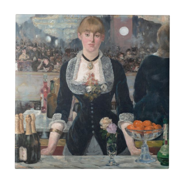 Edouard Manets A-Bar in den Folies-Bergère Fliese (Vorderseite)