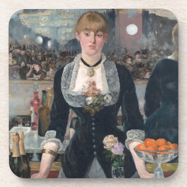 Edouard Manets A-Bar in den Folies-Bergère Getränkeuntersetzer (Vorderseite)