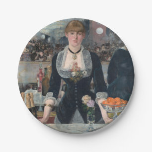 Edouard Manets A-Bar in den Folies-Bergère Pappteller