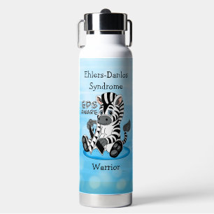 EDS Awareness Ribbon und Zebra Trinkflasche