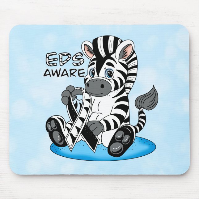 EDS Awareness Zebra Ribbon Mousepad (Vorne)