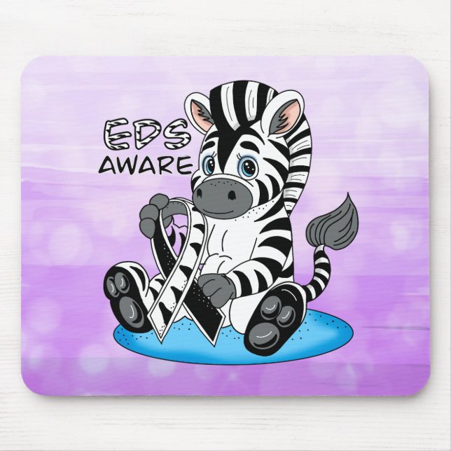 EDS Awareness Zebra Ribbon Mousepad (Vorne)