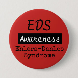EDS Ehlers-Danlos Syndrom Bewusstsein Zebra Button