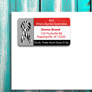 EDS Ehlers-Danlos Syndrom Postadresse Label Adressaufkleber