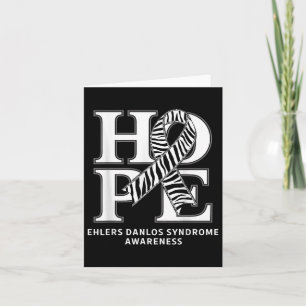 Eds Hope Zebra Ribbon Ehlers Danlos Syndrom Aware Karte