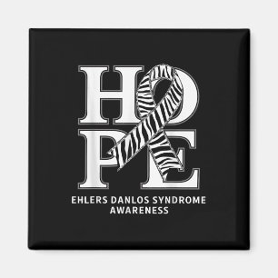 Eds Hope Zebra Ribbon Ehlers Danlos Syndrom Aware Magnet