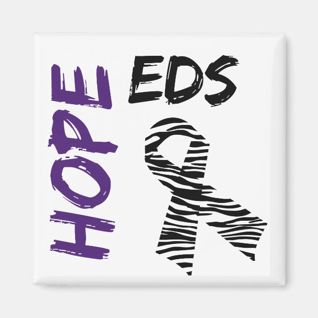 EDS Hope Zebra Ribbon Magnet (Vorne)