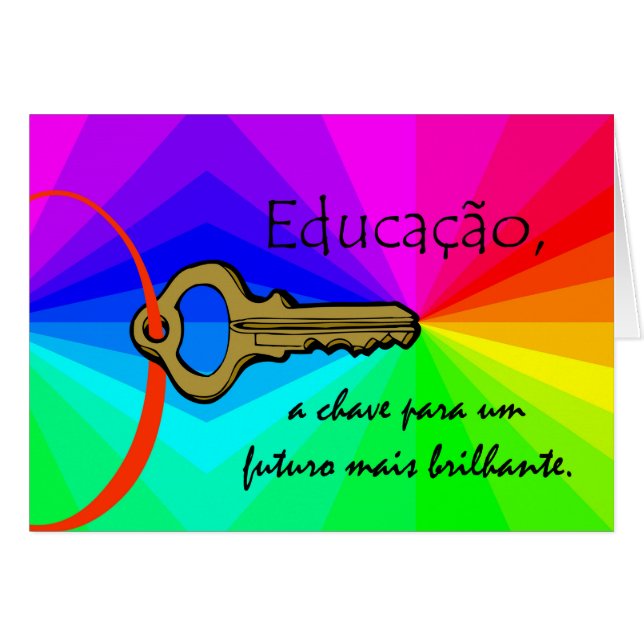 Educacao Lehrerbewertung in portugiesischer Sprach (Vorderseite (Horizontal))