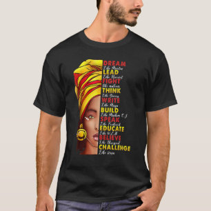 Educate Speak Build schreiben denken stolz afrikan T-Shirt