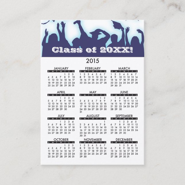 Éducation 2015 en ligne de calendrier de carte de (Devant)