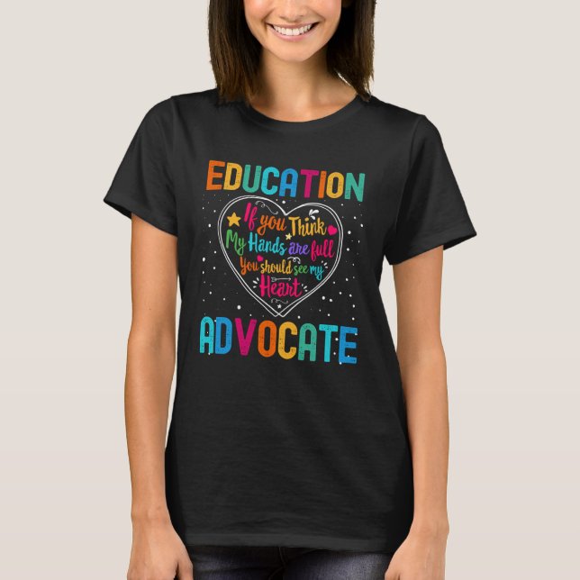 Education Advocate Appreciation Week Back to Schoo T-Shirt (Vorderseite)