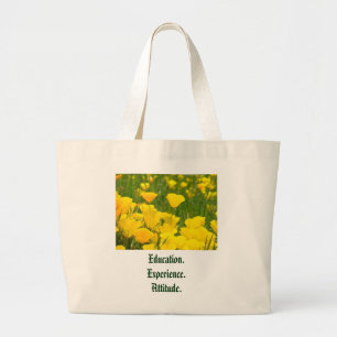 Education Experience Attitude Tote bags Teachers Jumbo Stoffbeutel