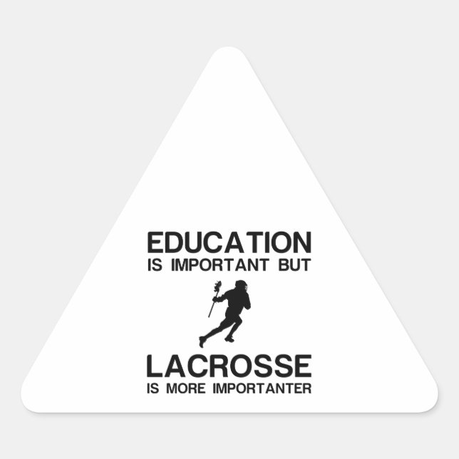 EDUCATION IMPORTANT LACROSSE IMPORTANTER DREIECKIGER AUFKLEBER (Vorderseite)