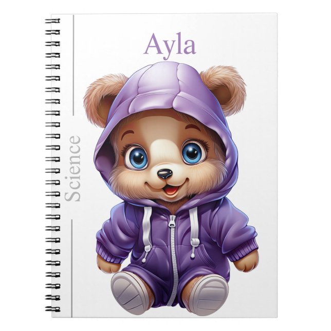 Educational Bear Friends Spiral Journal-Vorlage Notizblock (Vorderseite)