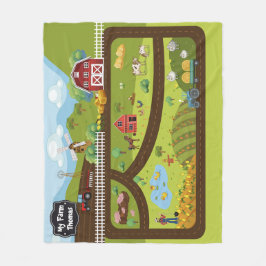 Educational Blanket My Farm Fleecedecke