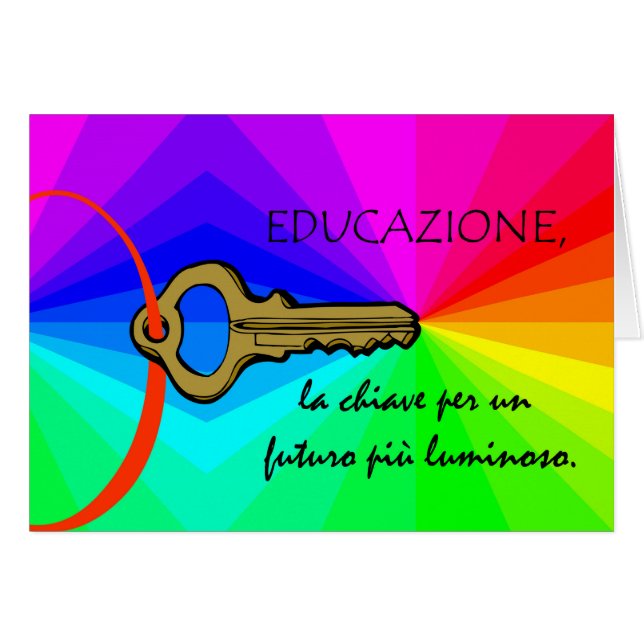Educazione, carte d'appréciation de l'enseignant e (Devant horizontal)