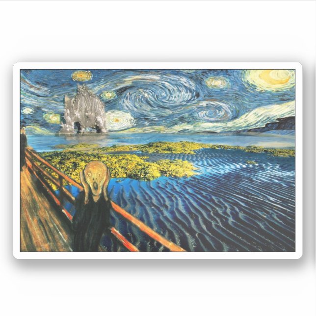 Edvard Meets Vincent Aufkleber (Vorderseite)