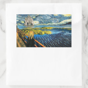 Edvard Meets Vincent Rechteckiger Aufkleber