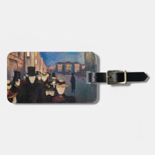 Edvard Munch - Abend auf der Karl Johan Straße Gepäckanhänger