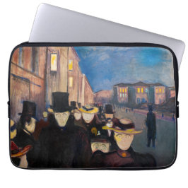 Edvard Munch - Abend auf der Karl Johan Street Laptopschutzhülle